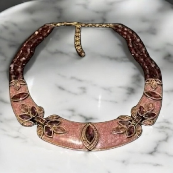 Heidi Daus “ Pretty & Polished” Collar Necklace Hallmarked 20” - Picture 3 of 9